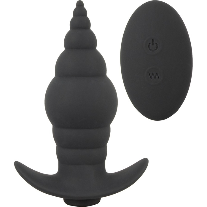 Черная анальная вибропробка RC Butt Plug - 9,6 см - You2Toys