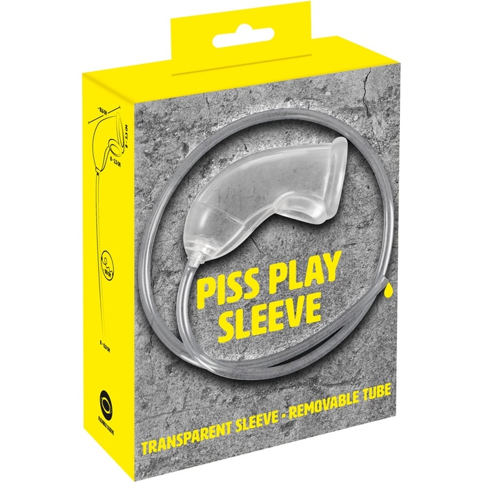 Прозрачная насадка на пенис Piss Play Sleeve для игр с мочеиспусканием - You2Toys. Фотография 2.