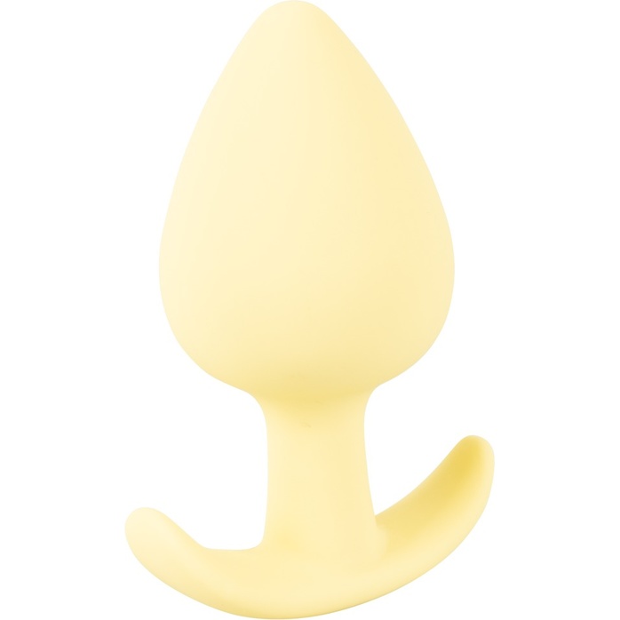 Жёлтая анальная втулка Mini Butt Plug - 6 см. Фотография 4.