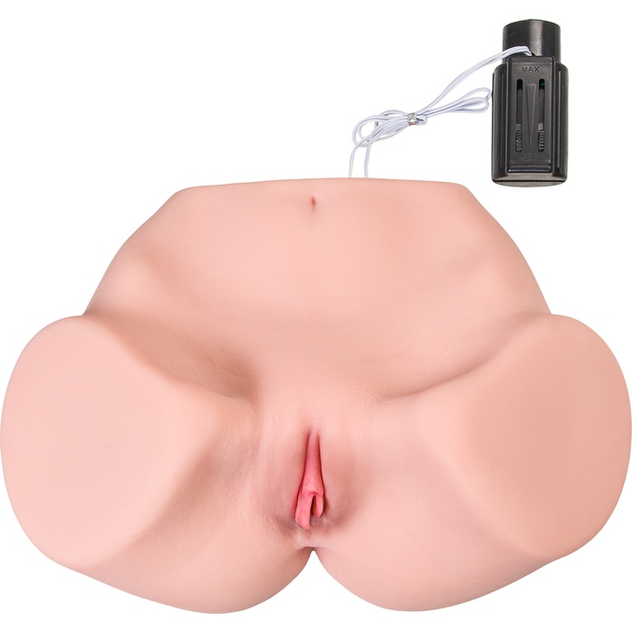 Телесный вибромастурбатор-полуторс Maria Onehole Real Vagina с двойным слоем материала. Фотография 6.