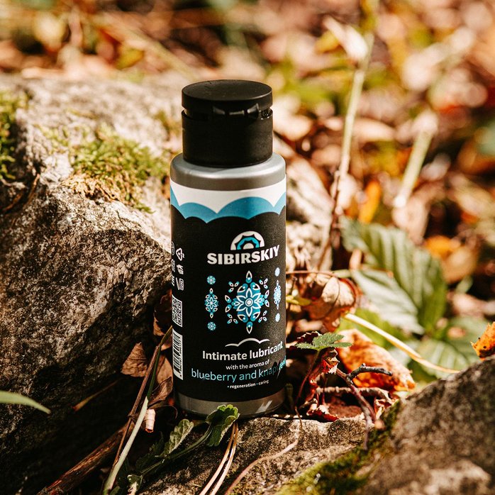 Пролонгирующий интимный лубрикант SIBIRSKIY с ароматом черники и василька - 100 мл. Фотография 3.