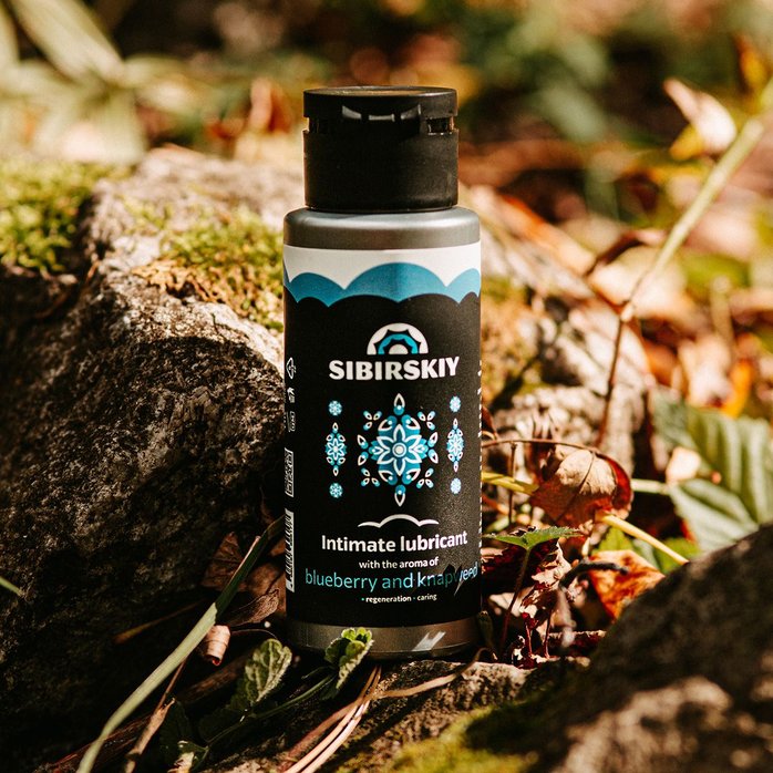 Пролонгирующий интимный лубрикант SIBIRSKIY с ароматом черники и василька - 100 мл. Фотография 4.