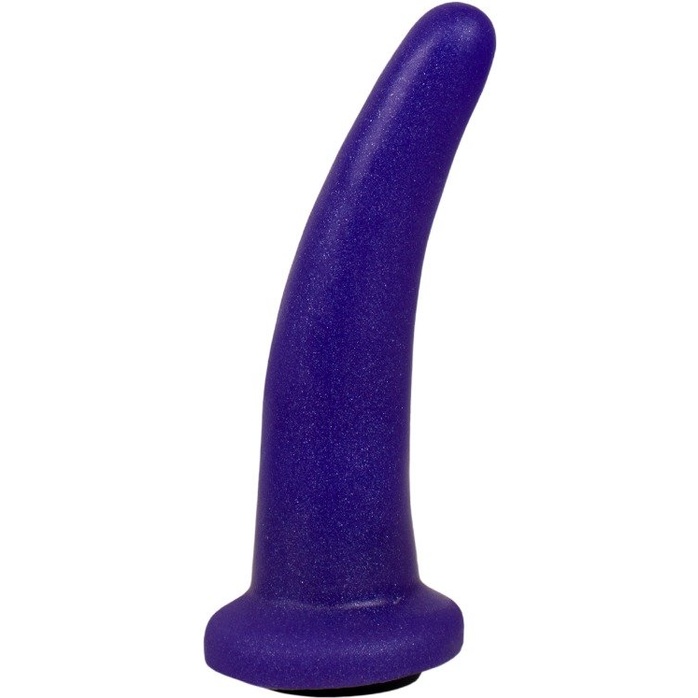 Фиолетовая гладкая изогнутая насадка-плаг - 13,3 см