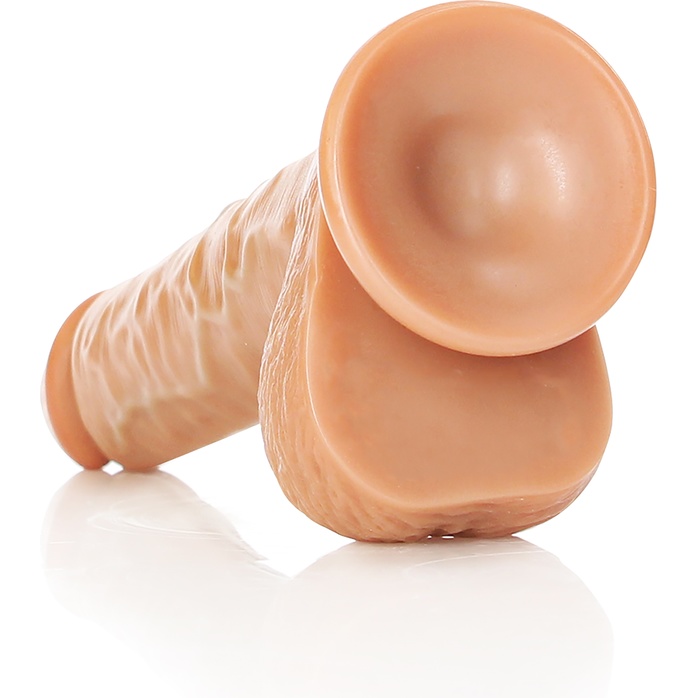 Телесный фаллоимитатор Straight Realistic Dildo Balls Suction Cup 7 - 20 см - RealRock. Фотография 4.