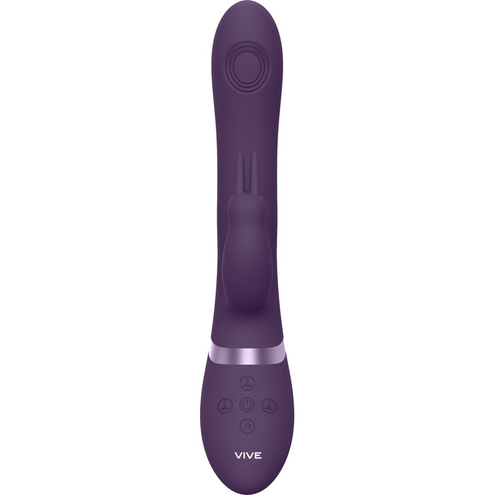Фиолетовый анально-вагинальный вибромассажер Rini - 22,3 см - Vive. Фотография 4.