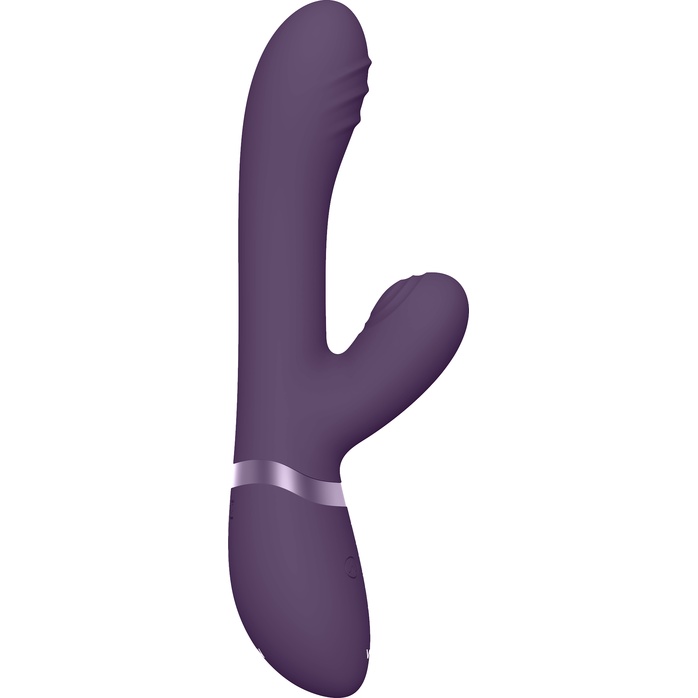 Фиолетовый вибромассажер-кролик Tani - 21,5 см - Vive. Фотография 6.