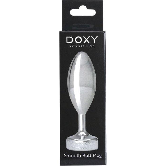 Серебристая анальная втулка Doxy Smooth Butt Plug - 10,5 см. Фотография 7.