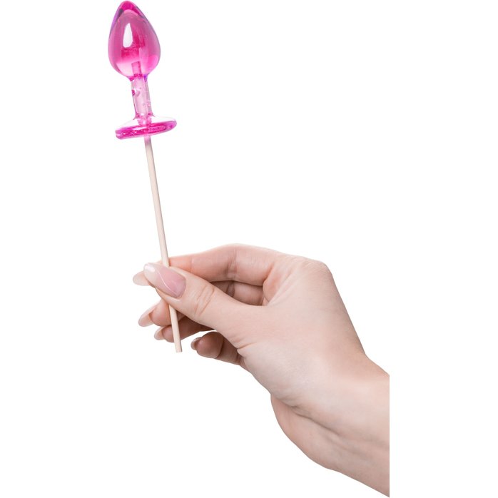 Розовый леденец в форме анальной втулки со вкусом айриш крим - 29 гр. Фотография 4.