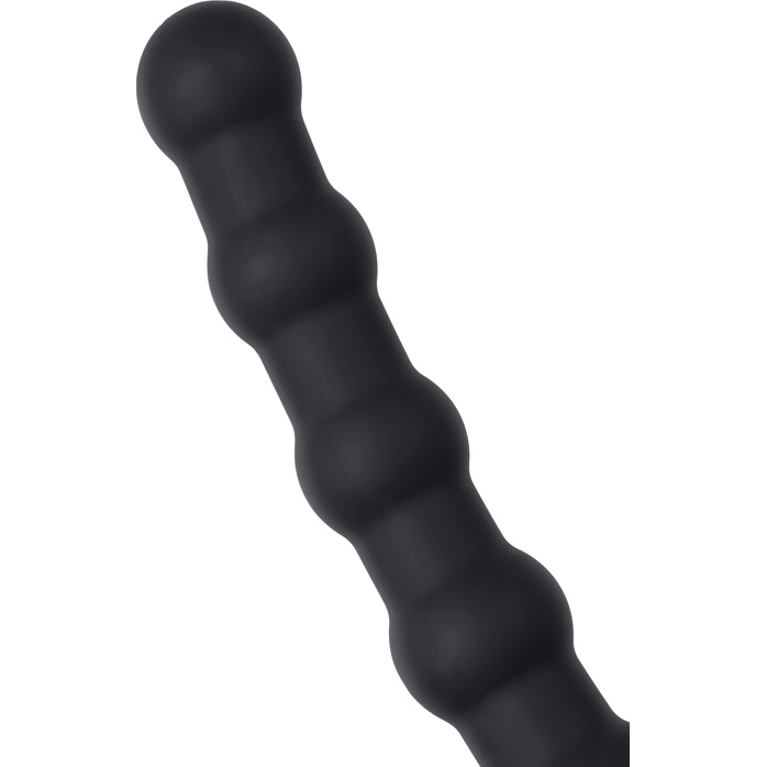 Черная насадка на пенис для двойного проникновения - 19,5 см - Black Red. Фотография 11.