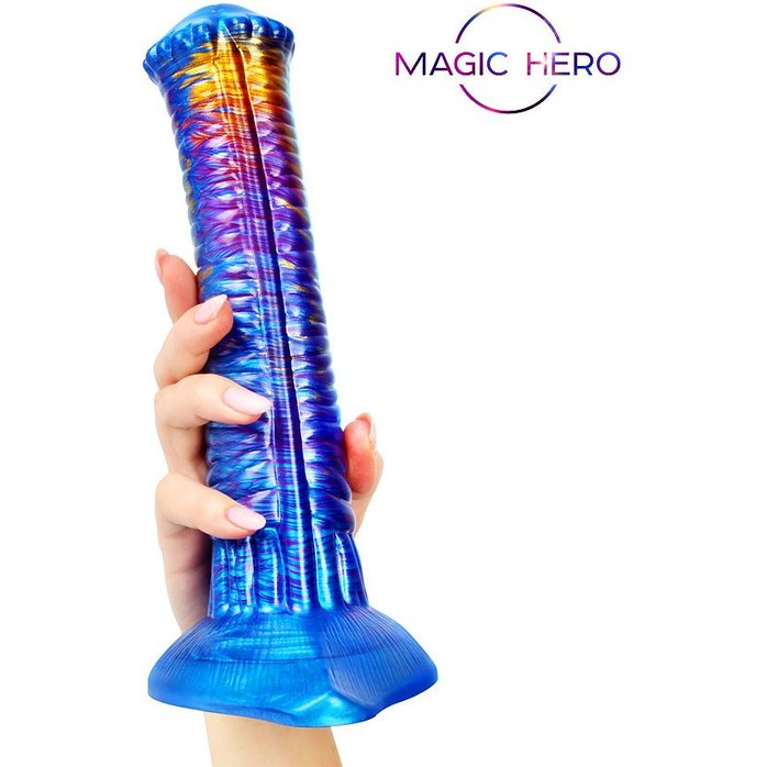 Фантазийный фаллоимитатор на присоске - 24,5 см - MAGIC HERO. Фотография 7.