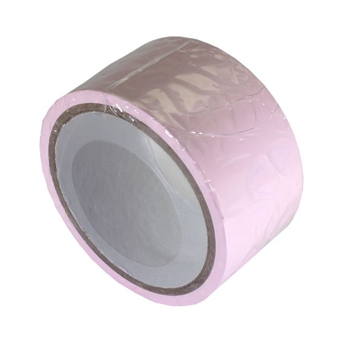 Розовый скотч для связывания Bondage Tape - 15 м. Фотография 3.