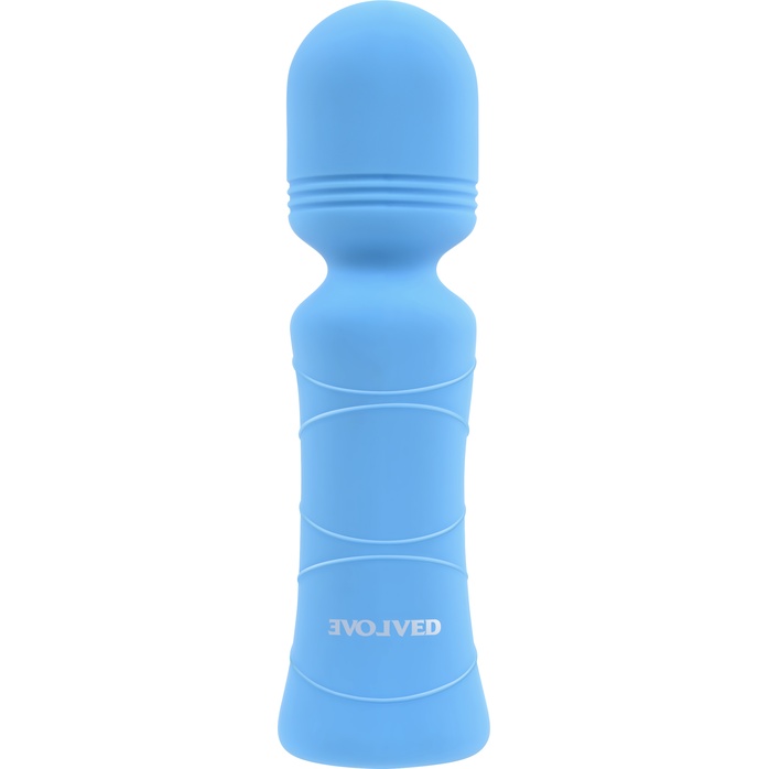 Голубой wand-вибратор Out Of The Blue - 10,5 см