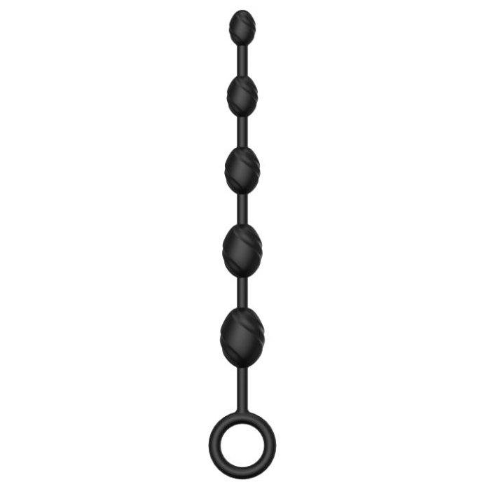 Черная анальная цепочка №03 Anal Chain - 30 см - BLKDESIRE. Фотография 5.
