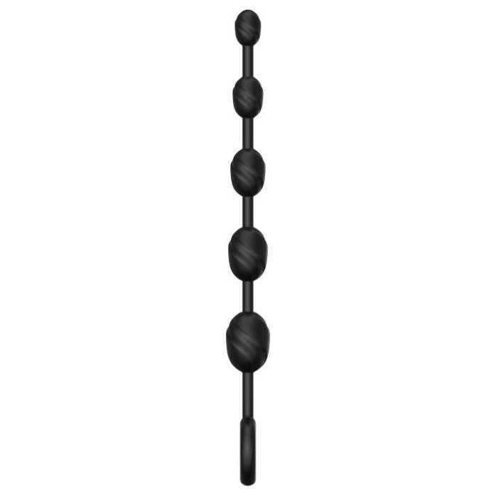 Черная анальная цепочка №03 Anal Chain - 30 см - BLKDESIRE. Фотография 7.