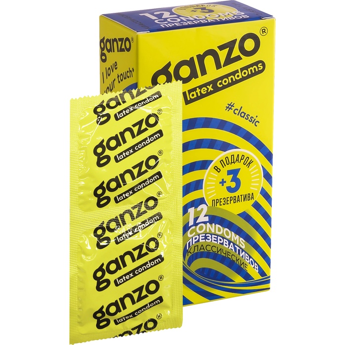 Классические презервативы с обильной смазкой Ganzo Classic - 15 шт. Фотография 2.