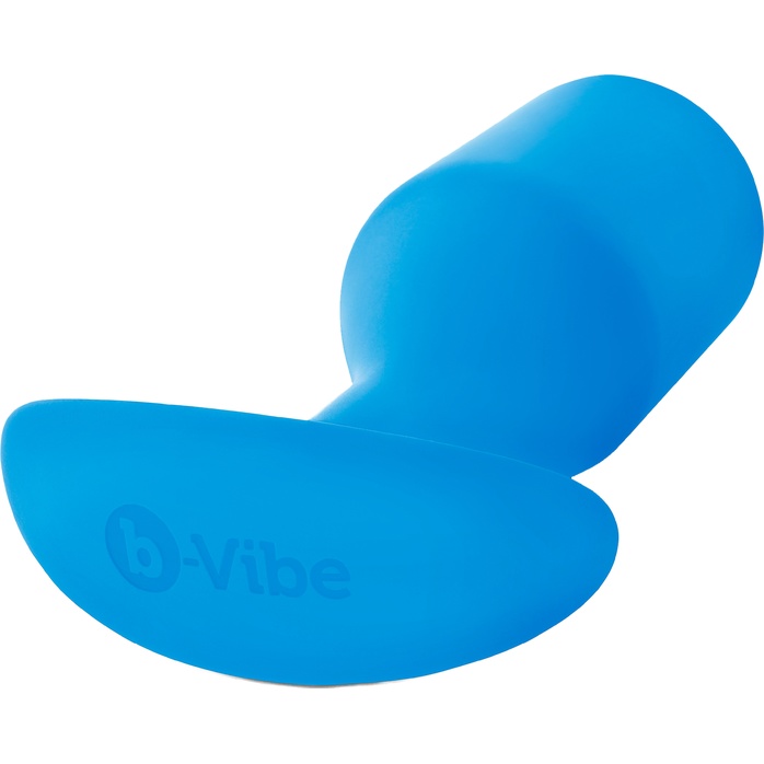 Синяя пробка для ношения B-vibe Snug Plug 5 - 14 см. Фотография 4.