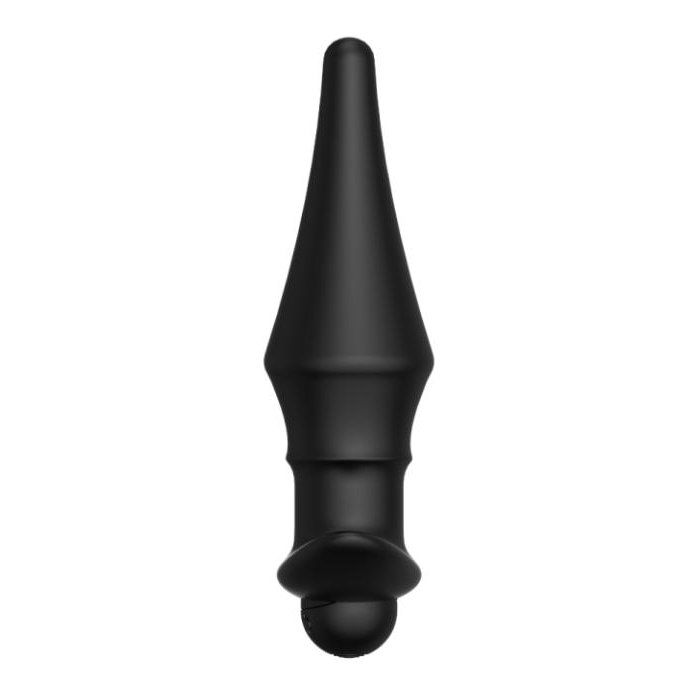 Черная перезаряжаемая анальная пробка №08 Cone-shaped butt plug - 13,5 см - BLKDESIRE. Фотография 7.