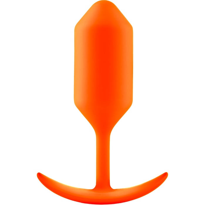 Оранжевая пробка для ношения B-vibe Snug Plug 3 - 12,7 см. Фотография 2.