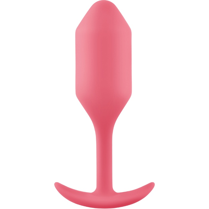 Розовая пробка для ношения B-vibe Snug Plug 2 - 11,4 см. Фотография 2.