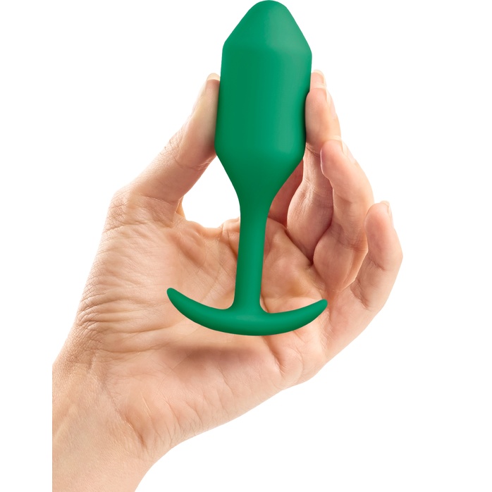 Зеленая пробка для ношения B-vibe Snug Plug 2 - 11,4 см. Фотография 3.