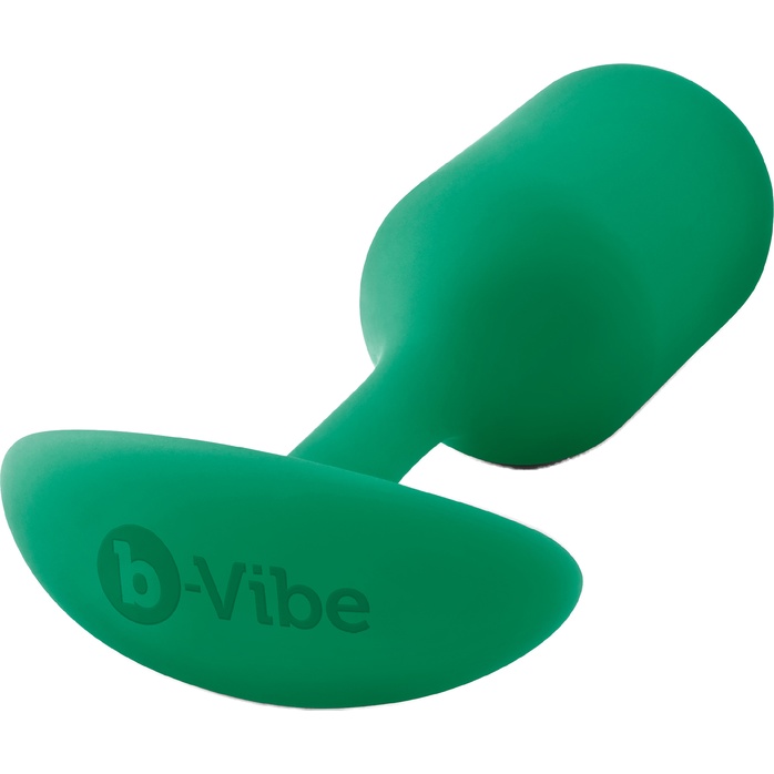 Зеленая пробка для ношения B-vibe Snug Plug 2 - 11,4 см. Фотография 4.