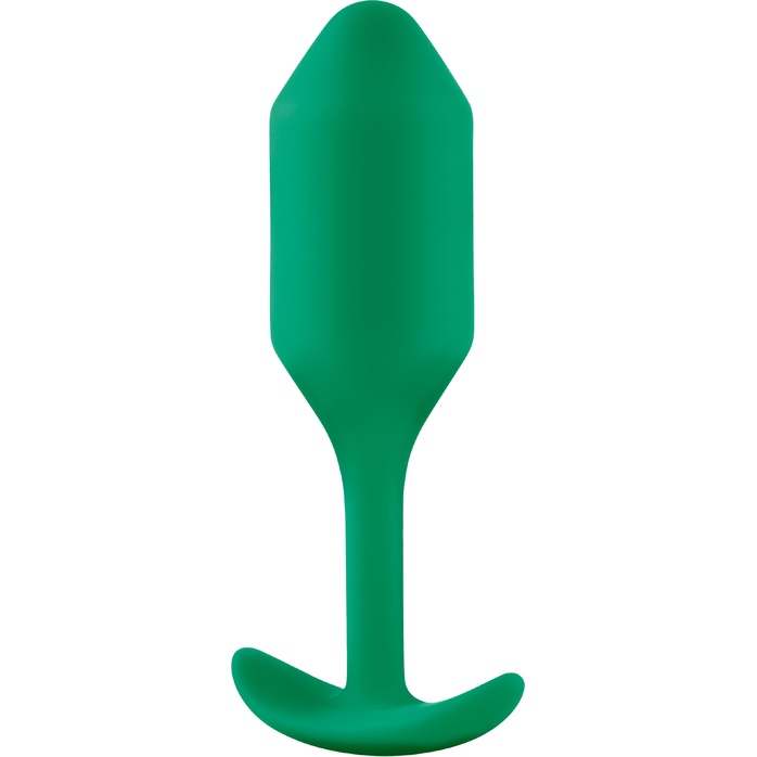 Зеленая пробка для ношения B-vibe Snug Plug 2 - 11,4 см