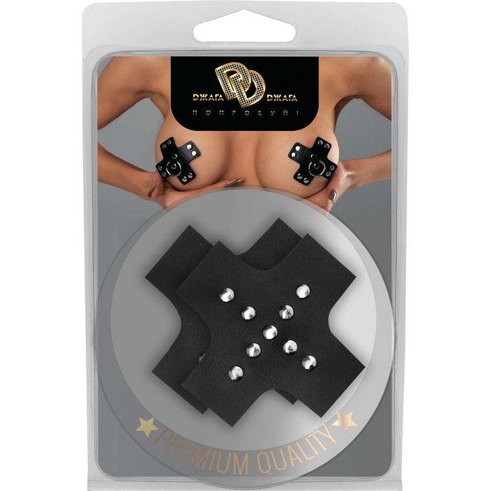 Черные пэстисы-кресты с клепками - BDSM. Фотография 2.