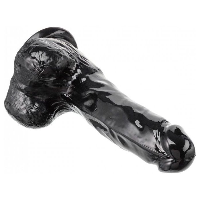 Черный реалистичный фаллоимитатор - 18 см - Devi toy. Фотография 7.