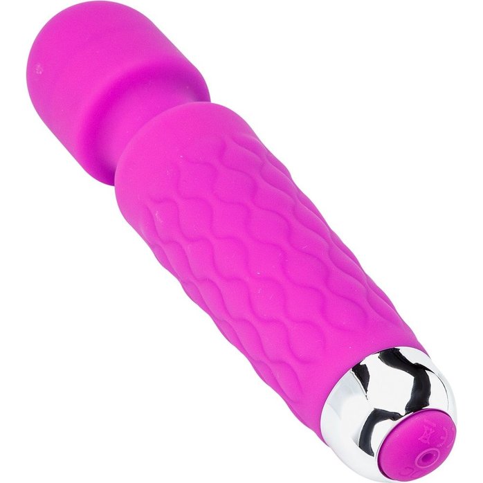 Фиолетовый перезаряжаемый wand-вибратор - 20,5 см - Devi toy. Фотография 3.