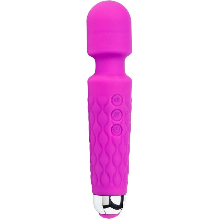 Фиолетовый перезаряжаемый wand-вибратор - 20,5 см - Devi toy