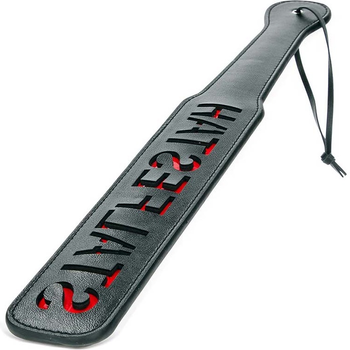 Гладкая черная шлепалка с надписью HATSEFLATS - 48 см - Ouch!. Фотография 3.