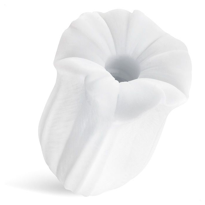 Белый нереалистичный мастурбатор в форме бутона цветка Datura - SEXY FRIEND FLOWER SERIES