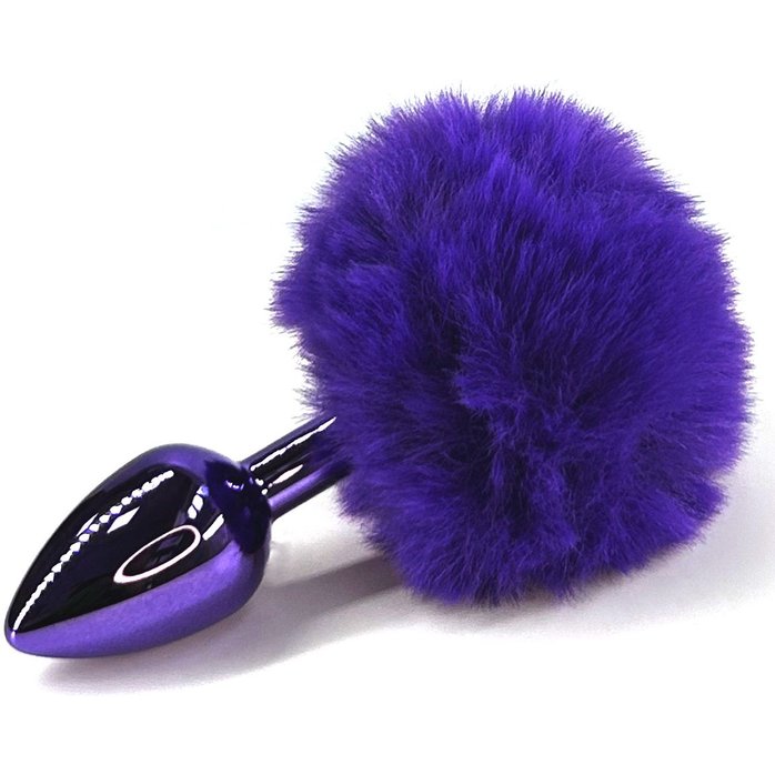 Фиолетовая анальная пробка с заячьим хвостиком - Kanikule anal plugs