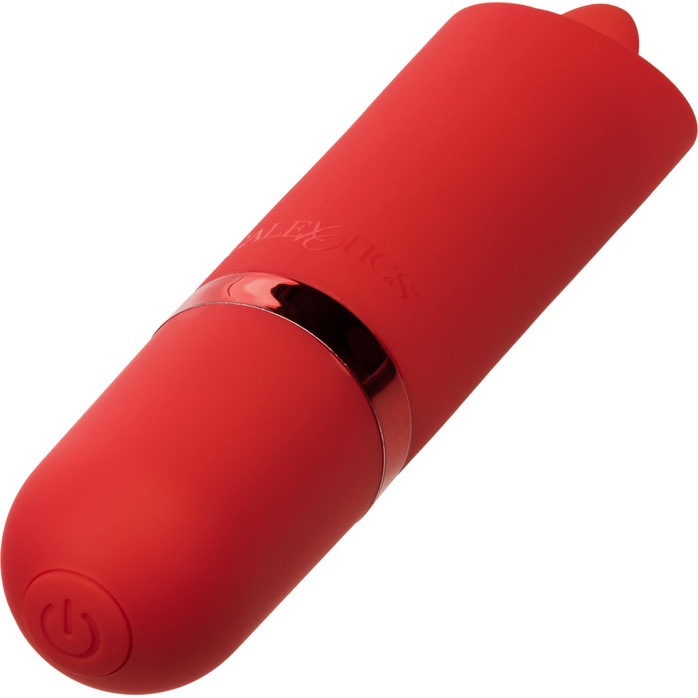 Красный клиторальный стимулятор с подвижным язычком Flicker - Kyst. Фотография 11.