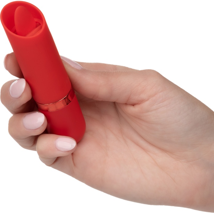 Красный клиторальный стимулятор с подвижным язычком Flicker - Kyst. Фотография 3.