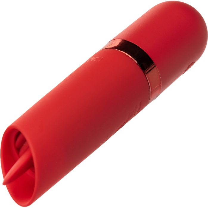 Красный клиторальный стимулятор с подвижным язычком Flicker - Kyst. Фотография 10.