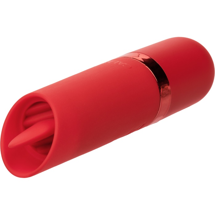 Красный клиторальный стимулятор с подвижным язычком Flicker - Kyst