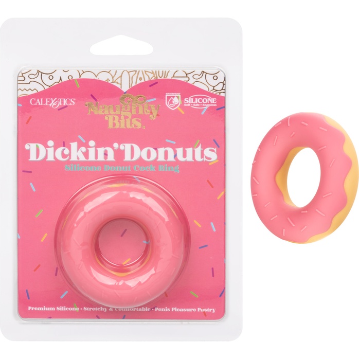 Эрекционное кольцо в форме пончика Dickin’ Donuts Silicone Donut Cock Ring - Naughty Bits. Фотография 2.