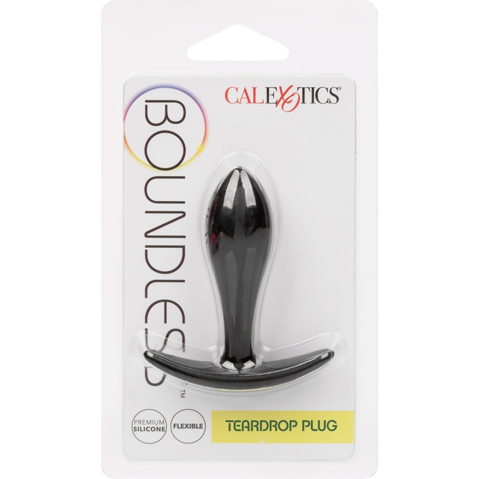 Черная анальная пробка для ношения Teardrop Plug - Boundless. Фотография 8.