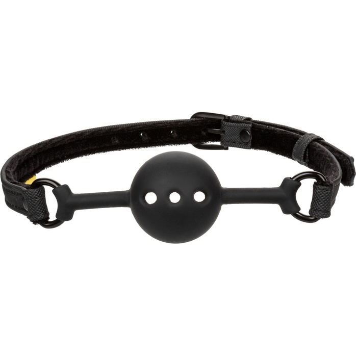 Черный силиконовый кляп-шар Breathable Ball Gag - Boundless. Фотография 6.
