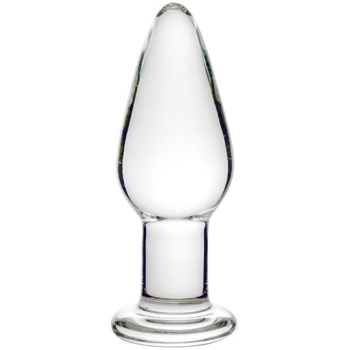 Прозрачный анальный плаг из стекла - 10,5 см. Фотография 3.