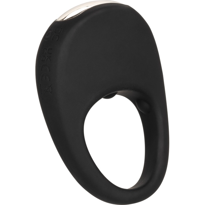 Черное эрекционное виброкольцо Silicone Rechargeable Pleasure Ring - Couples Enhancers. Фотография 6.