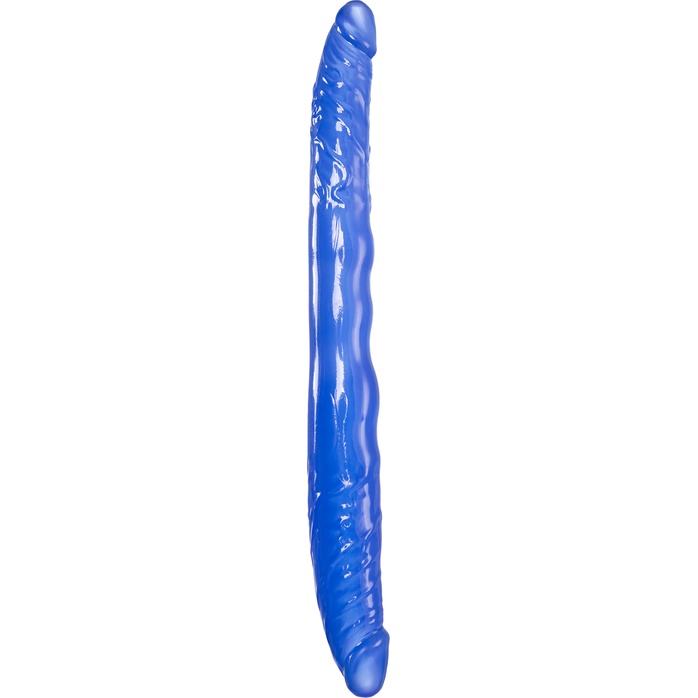Синий двусторонний фаллоимитатор - 28,5 см