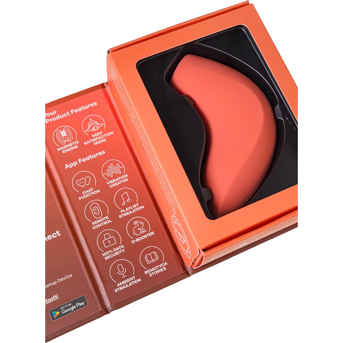 Оранжевый вакуумный стимулятор Magnetic Deep Pulse. Фотография 12.