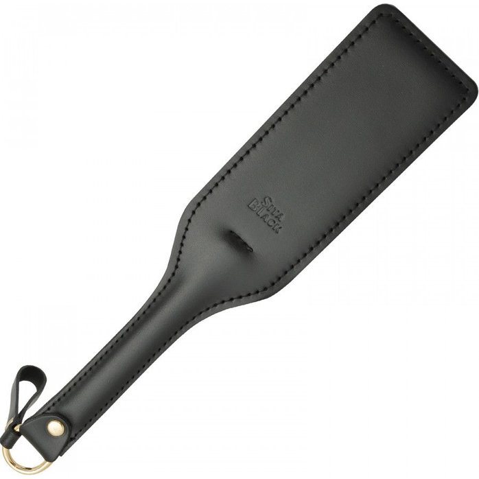 Черная кожаная шлепалка SitaBlack - 30 см - BDSM accessories