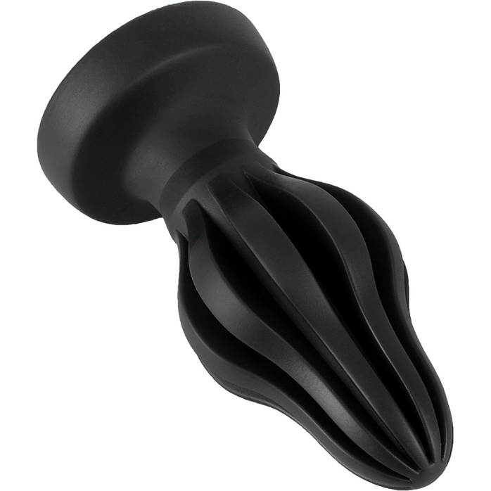 Черная анальная пробка Super Soft Butt Plug - 11,1 см - Anos. Фотография 7.