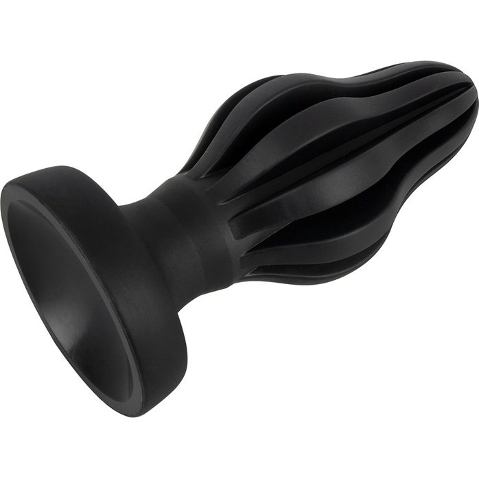 Черная анальная пробка Super Soft Butt Plug - 11,1 см - Anos. Фотография 8.