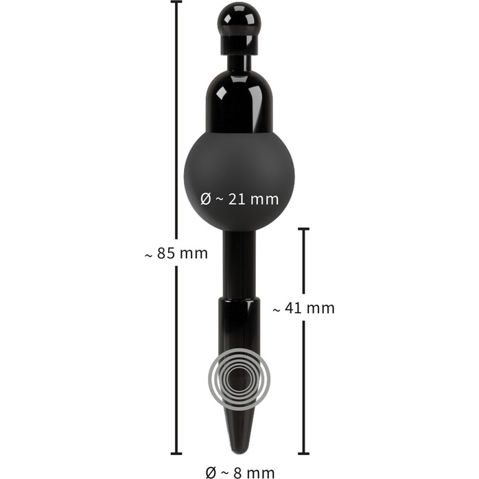 Черный уретральный вибростимулятор Vibrating Penis Plug - You2Toys. Фотография 4.