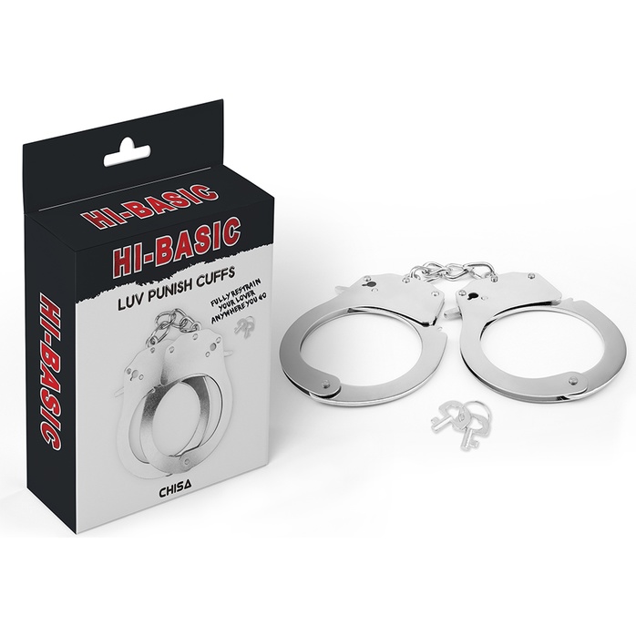 Металлические наручники Luv Punish Cuffs - Hi-Basic. Фотография 2.