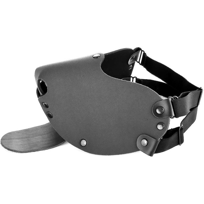Черная неопреновая маска Дог - BDSM accessories. Фотография 3.